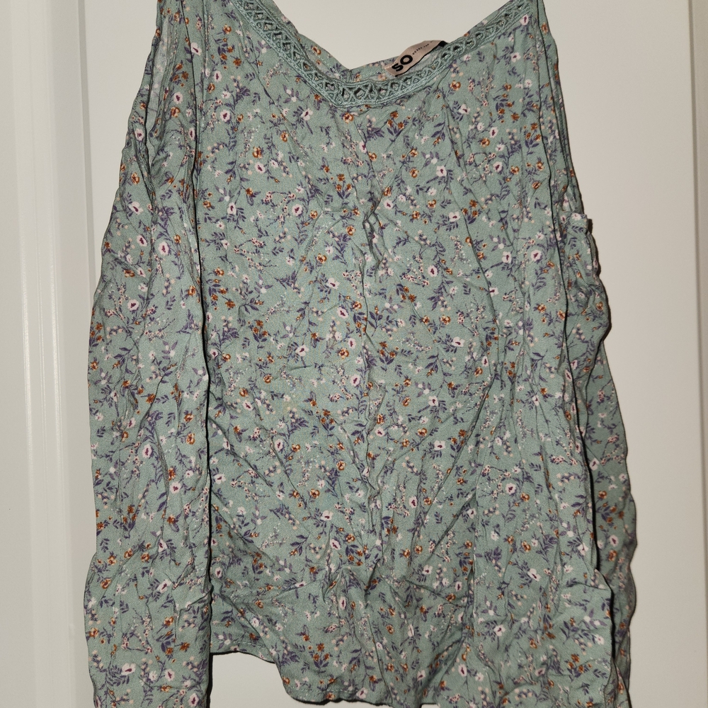 Floral Green Women's Top